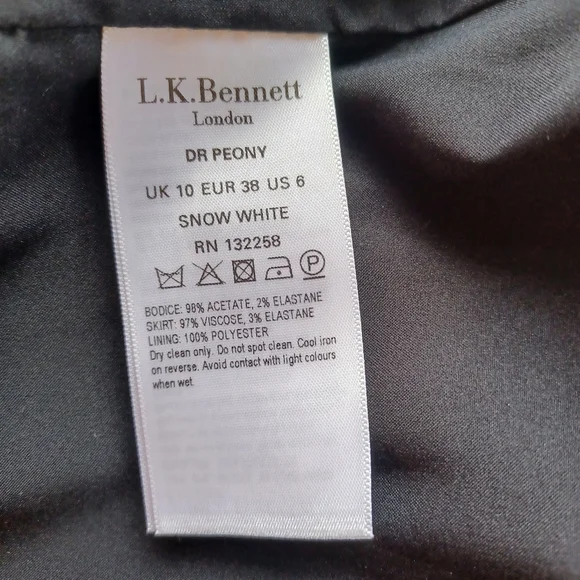 LK Bennett Black Ribbon Dress Size 10 - Picture 12 of 12